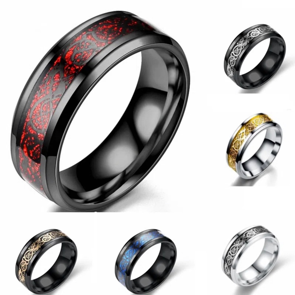 1pc Men’s Whimsical Design Ring - Stainless Steel